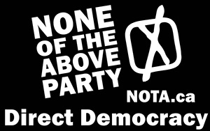 Logo for None of the Above Direct Democracy Party